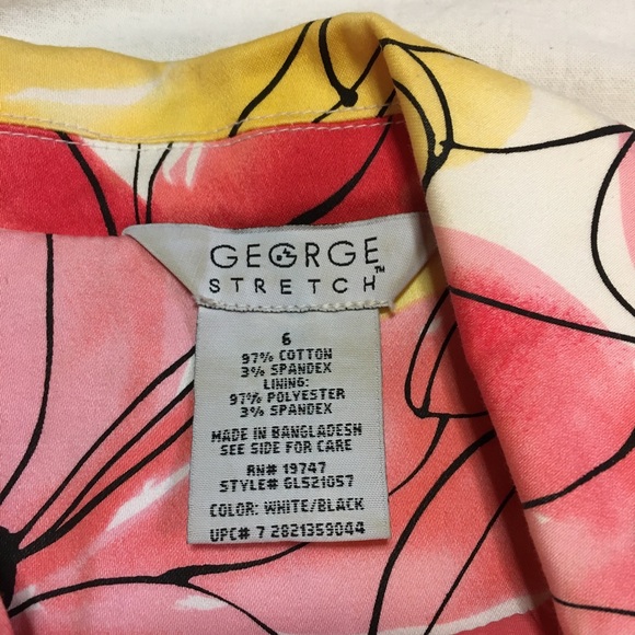 VTG George Stretch One Button Floral Blazer, 6 - Picture 6 of 8